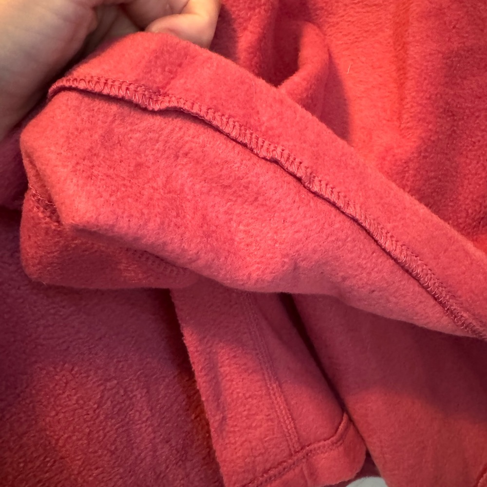 Red Fleece Button-Up Shacket - Picture 4 of 4